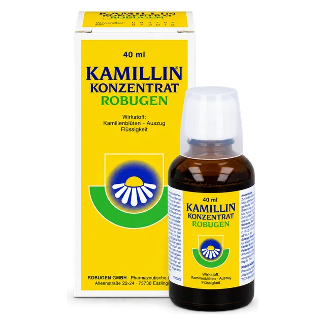 KAMILLIN® KONZENTRAT ROBUGEN – Flasche und Faltschachtel